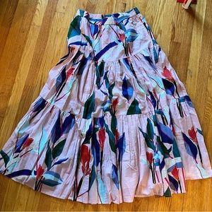 High-Waisted Tropical Maxi Skirt